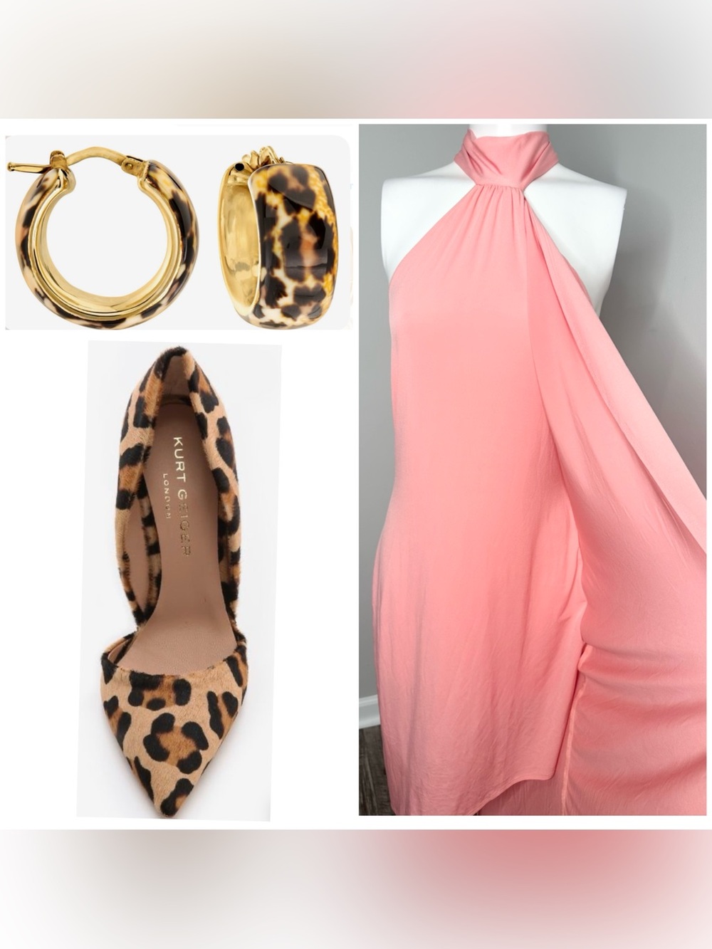 VENUS Pink Halter Midi Dress-m